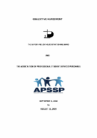 APSSP Collective Agreement (2022-2026) APSSP Collective Agreement (2022-2026)
